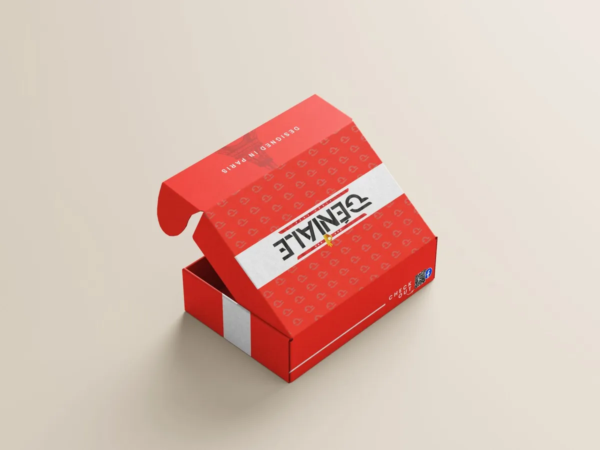 Food box packaging mockup
