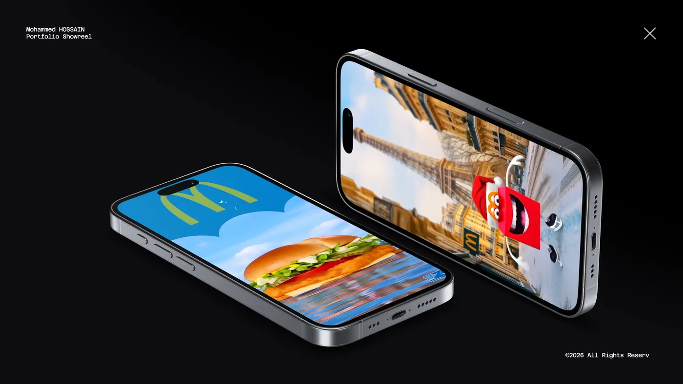 Social-first McDonald's content shown on mobile mockups